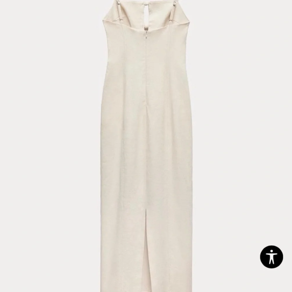 Zara Elegant Cream Maxi Dress with Adjustable Straps - Picture 3 of 5